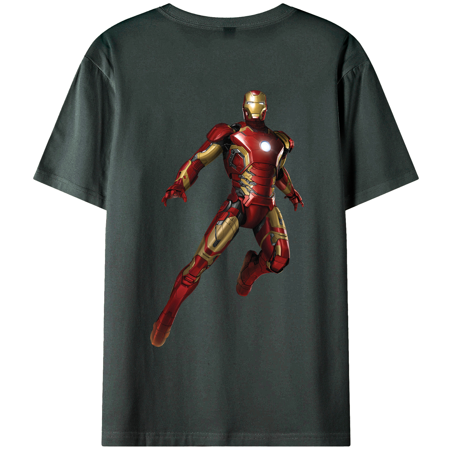 （画像用） アベンジャーズ The Avengers 綿100％ メンズ半袖Tシャツ（バックプリント） 通気性